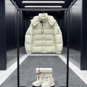 Replica Moncler Maya 70 Down Jacket Cream White Reps - RepLuxe