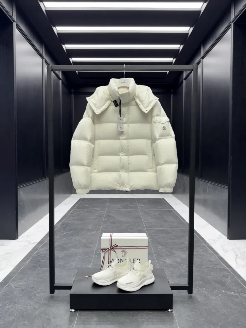 Replica Moncler Maya 70 Down Jacket Cream White Reps - RepLuxe