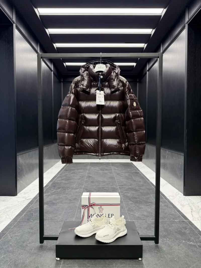 Replica Moncler Maya Jacket Chocolate Short Style Reps - RepLuxe
