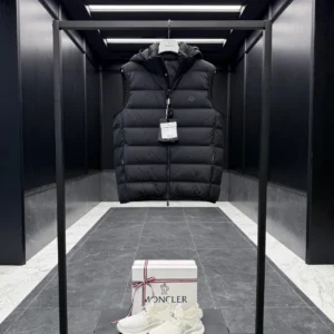 Replica Moncler Valmasque Vest Black Hooded Style Reps - RepLuxe