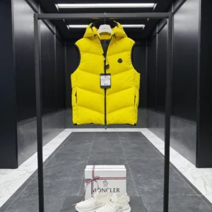 Replica Moncler Guersac Quilted Vest Yellow Sleeveless Reps - RepLuxe
