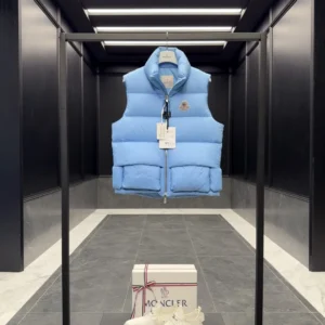 Replica Moncler Christopher Raxxy Down Vest Light Blue Reps - RepLuxe