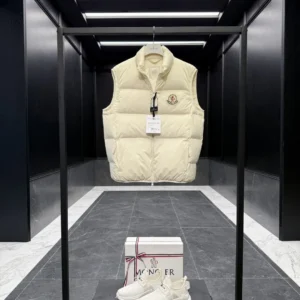 Replica Moncler Almaz Down Vest Cream Quilted Reps - RepLuxe