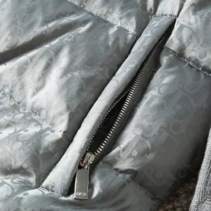 Replica Dior Knit Down Jacket Grey Unisex Style Reps - RepLuxe