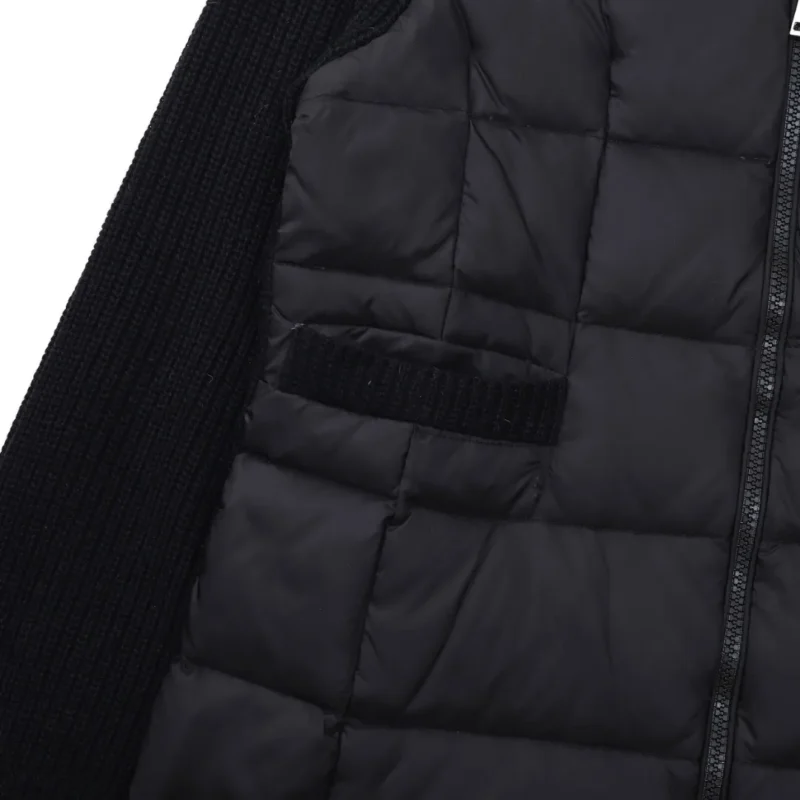 Replica Moncler M30 Knit Down Jacket Black Women Reps - RepLuxe