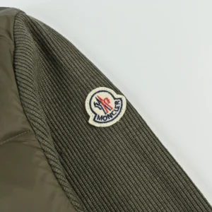 Replica Moncler Knit Hooded Down Jacket Olive Reps - RepLuxe