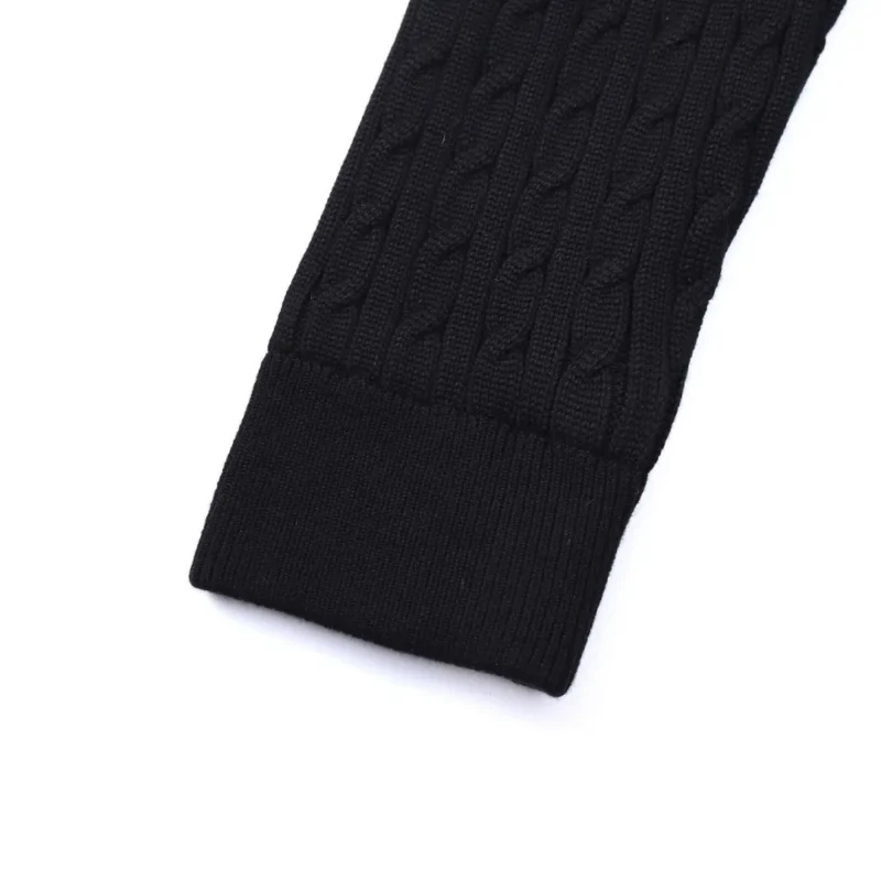 Replica Moncler Knit Down Jacket Black Stand Collar Reps - RepLuxe