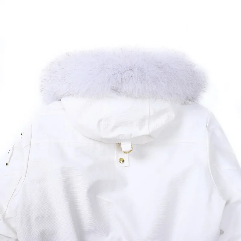 Replica Moose Knuckles Gold Scissor Down Jacket White Reps - RepLuxe