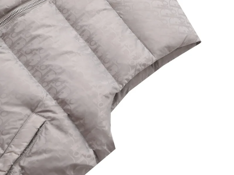 Replica Dior Limited Edition Classic Monogram Down Vest Grey Reps - RepLuxe