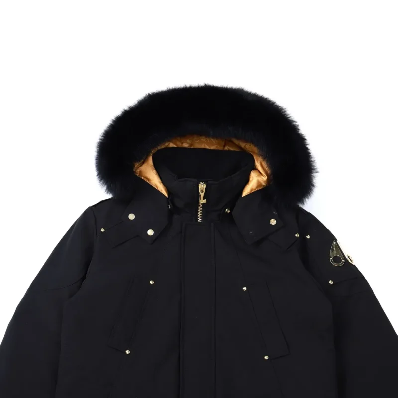 Replica Moose Knuckles 01 Gold Scissor Down Jacket Black Reps - RepLuxe