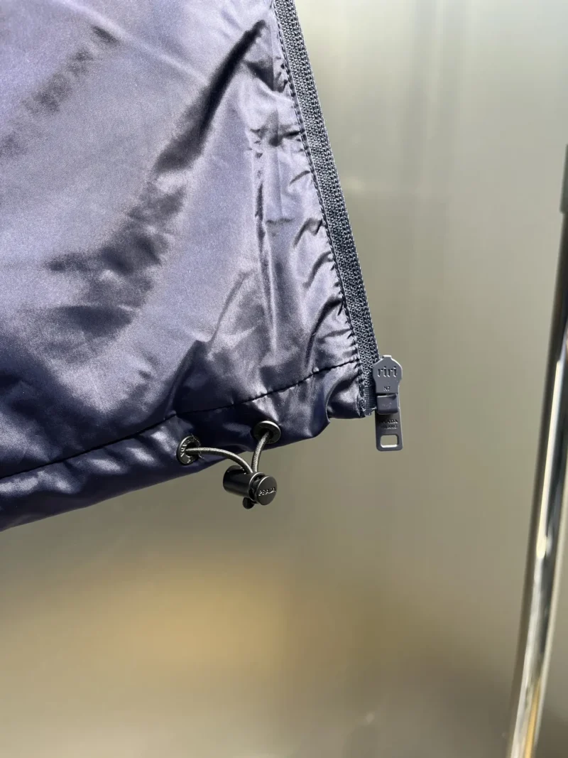 Replica Prada Minimalist Down Vest Blue Stand Collar Reps - RepLuxe