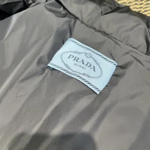 Replica Prada Logo Wool Down Vest Black Reps - RepLuxe