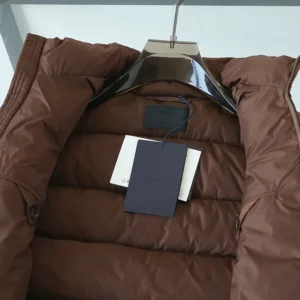 Replica Prada Re-Nylon Down Vest Cocoa Brown Reps - RepLuxe