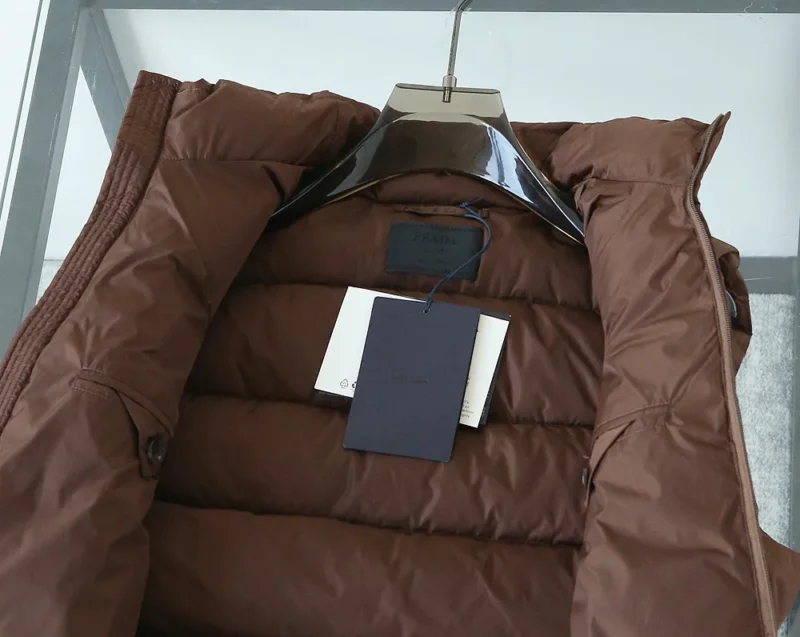 Replica Prada Re-Nylon Down Vest Cocoa Brown Reps - RepLuxe