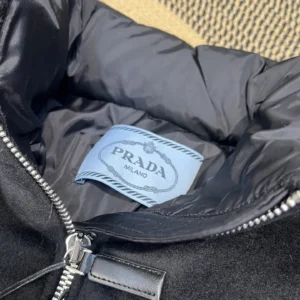 Replica Prada Long Waist Down Jacket Black Quilted Reps - RepLuxe