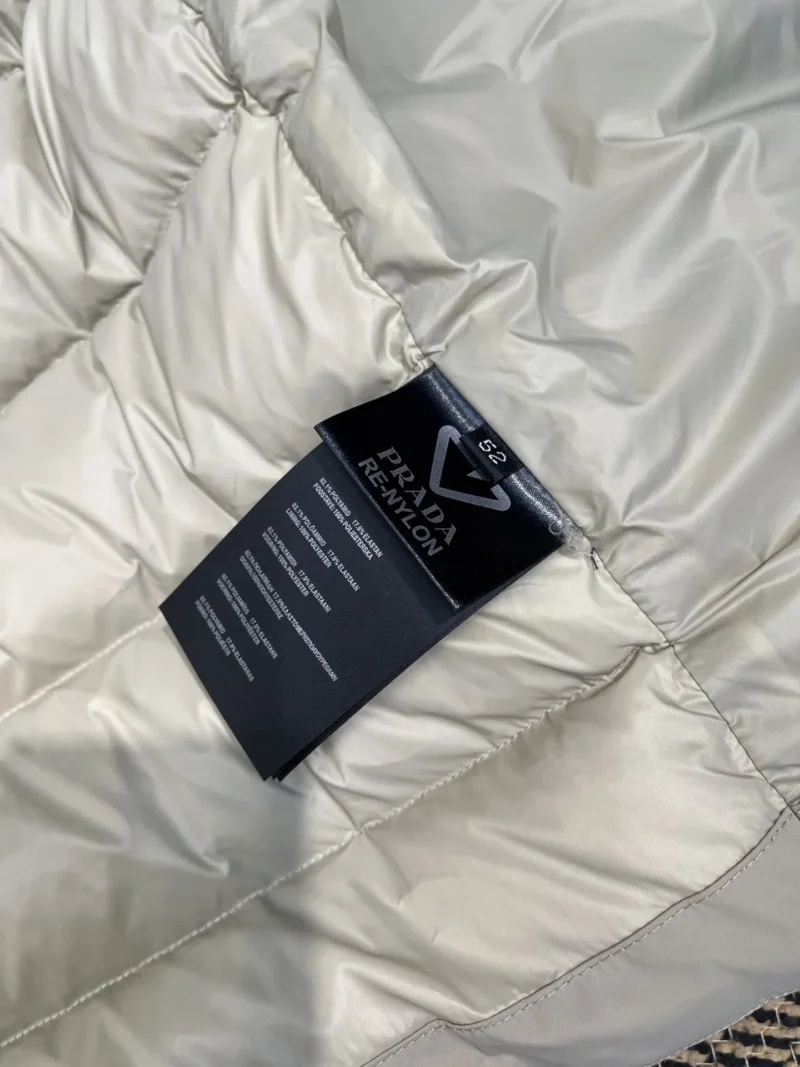 Replica Prada ReNylon Down Jacket Beige Unisex Reps - RepLuxe