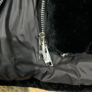 Replica Prada Velvet Down Jacket Black Hooded Reps - RepLuxe