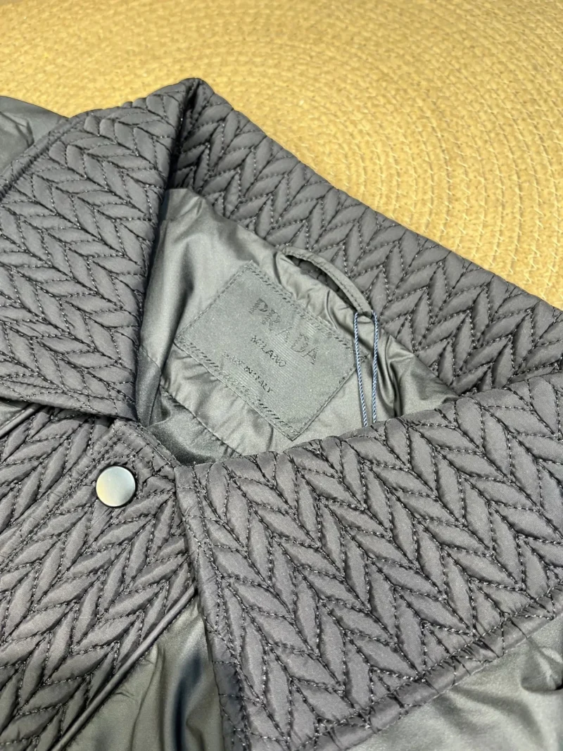 Replica Prada Quilted Down Jacket Black Collar Reps - RepLuxe
