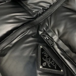Replica Prada Down Jacket Black Hooded Puffer Reps - RepLuxe