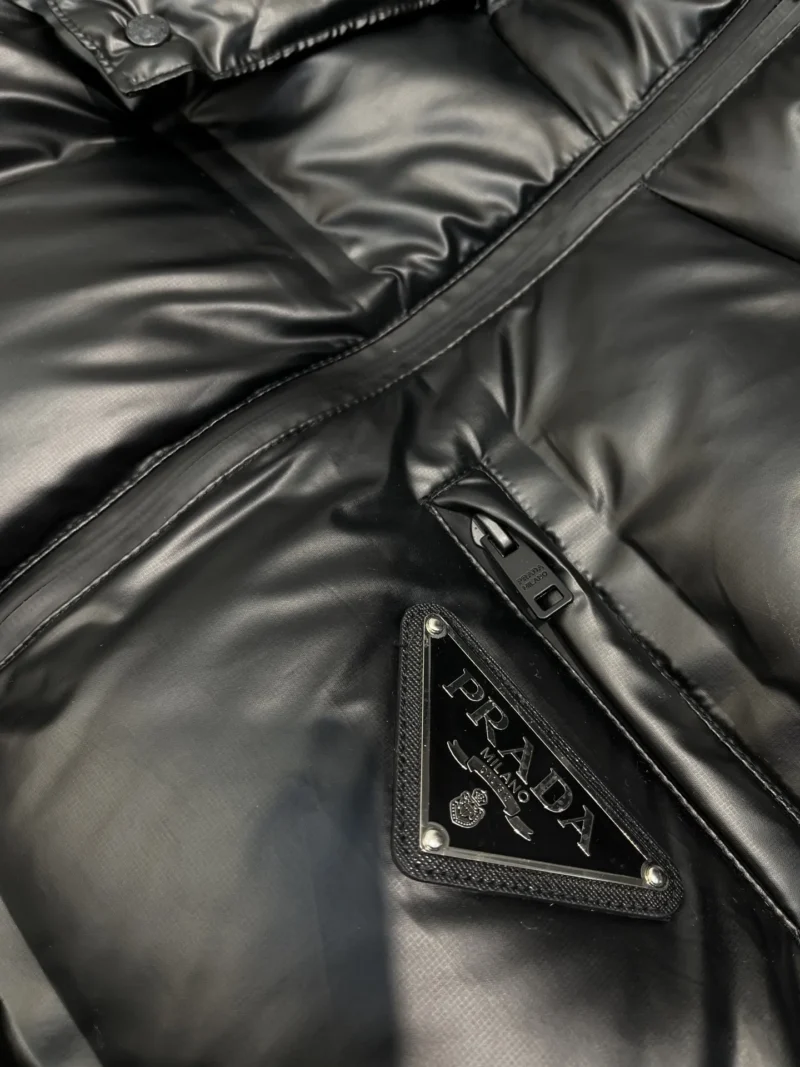 Replica Prada Down Jacket Black Hooded Puffer Reps - RepLuxe