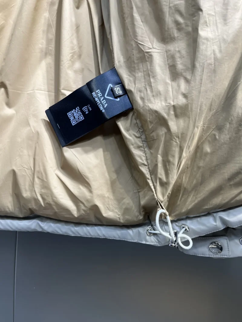 Replica Prada Down Jacket Beige Hooded Style Reps - RepLuxe