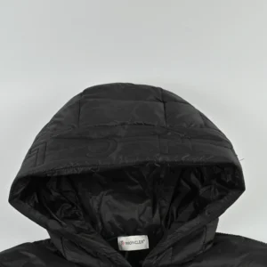 Replica Moncler Knit Letter Hooded Jacket Black Reps - RepLuxe