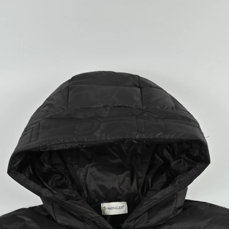 Replica Moncler Knit Letter Hooded Jacket Black Reps - RepLuxe