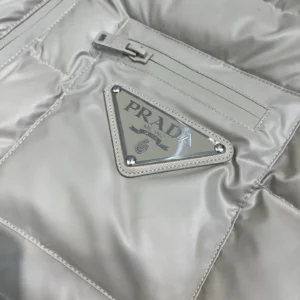Replica Prada Minimalist Down Jacket Beige Hooded Reps - RepLuxe