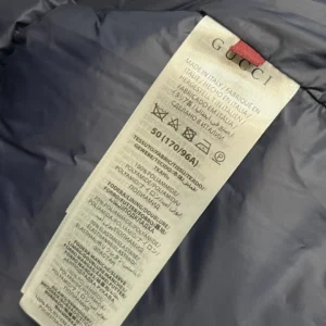 Replica Gucci 2025 Down Jacket Black Stand Collar Reps - RepLuxe
