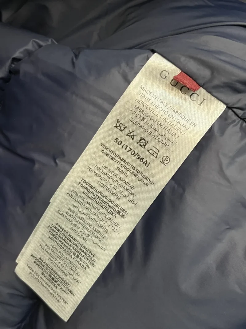 Replica Gucci 2025 Down Jacket Black Stand Collar Reps - RepLuxe