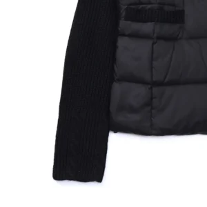 Replica Moncler M30 Knit Down Jacket Black Women Reps - RepLuxe