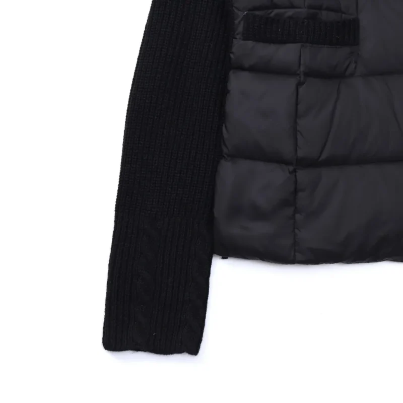Replica Moncler M30 Knit Down Jacket Black Women Reps - RepLuxe