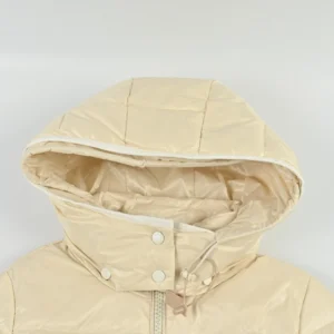 Replica Moncler Andro Short Hooded Down Jacket Beige Reps - RepLuxe