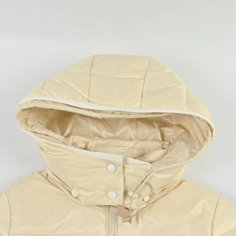 Replica Moncler Andro Short Hooded Down Jacket Beige Reps - RepLuxe