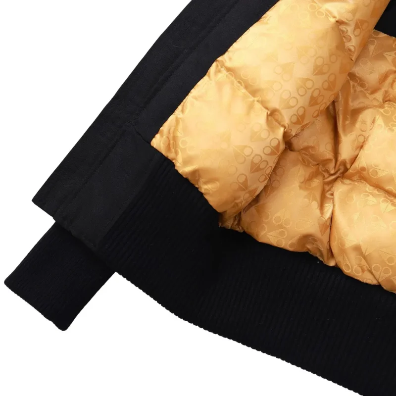 Replica Moose Knuckles Gold Scissor Jacket Black Bomber Reps - RepLuxe