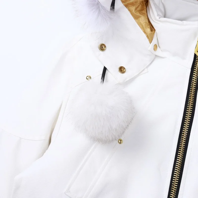 Replica Moose Knuckles Gold Scissor Down Jacket White Reps - RepLuxe