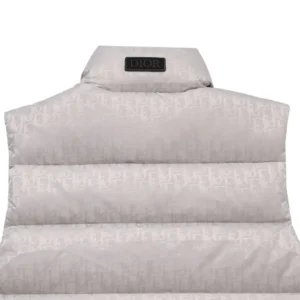 Replica Dior Limited Edition Classic Monogram Down Vest Grey Reps - RepLuxe