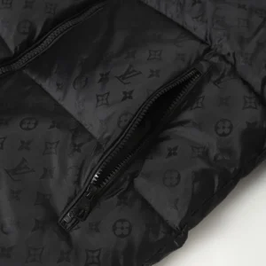 Replica Louis Vuitton Down Jacket Black Monogram Reps - RepLuxe