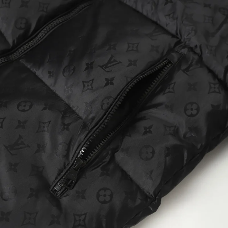 Replica Louis Vuitton Down Jacket Black Monogram Reps - RepLuxe