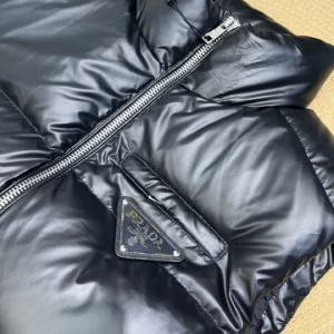 Replica Prada Down Vest Black Logo Style Reps - RepLuxe
