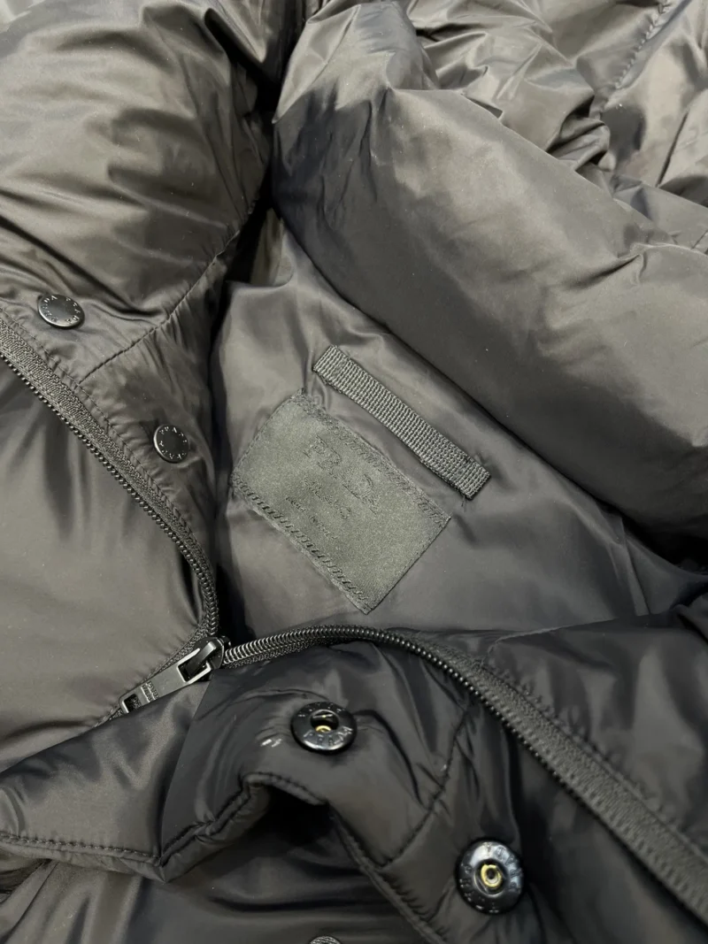 Replica Prada Down Jacket Black Detachable Hood Reps - RepLuxe