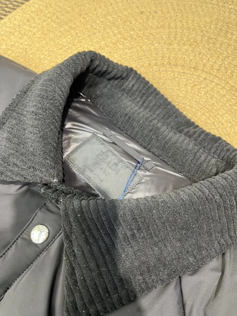 Replica Prada ReNylon Down Jacket Grey Quilted Reps - RepLuxe