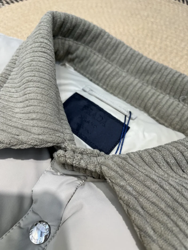 Replica Prada ReNylon Down Jacket Beige Unisex Reps - RepLuxe