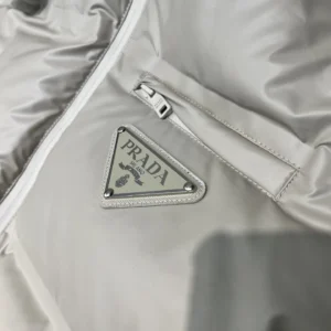 Replica Prada Down Jacket Beige Hooded Style Reps - RepLuxe