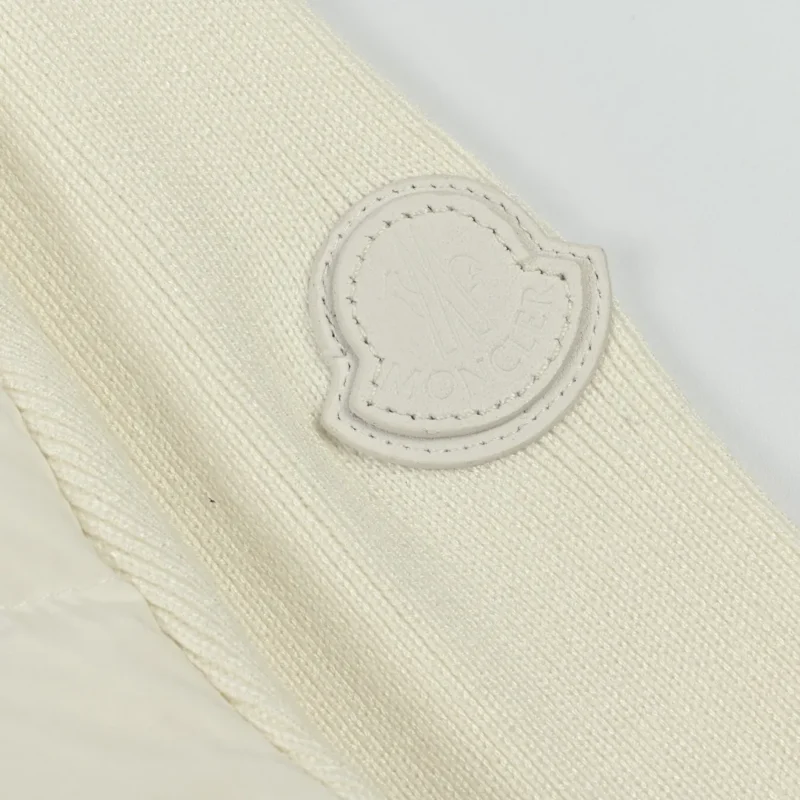 Replica Moncler Knit Down Jacket White Stand Collar Reps - RepLuxe