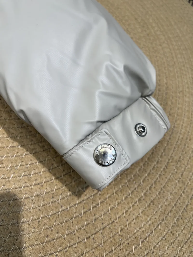 Replica Prada Minimalist Down Jacket Beige Hooded Reps - RepLuxe