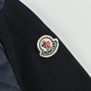 Replica Moncler Knit Hooded Down Jacket Black Reps - RepLuxe