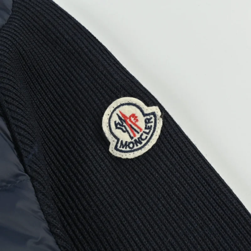 Replica Moncler Knit Hooded Down Jacket Black Reps - RepLuxe