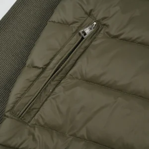 Replica Moncler Knit Hooded Down Jacket Olive Reps - RepLuxe