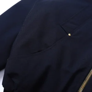 Replica Moose Knuckles Gold Scissor Jacket Navy Blue Reps - RepLuxe